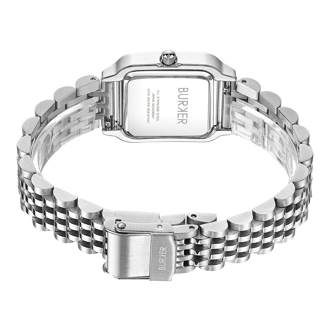 Жіночий годинник BURKER Macy Квадратний Аналоговий Кварцовий 26 мм Срібний Білий, фото №3 Жіночий годинник BURKER Macy Квадратний Аналоговий Кварцовий 26 мм Срібний Білий, фото №3