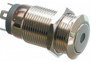 Кнопка антивандальна VJ Parts d14mm стрижка 12mm h25mm 2 положення 4 контакт індикація - Фото 1