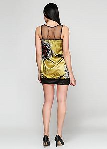 Платье MTP one size Черный (CH-ПЛ12_Black-Yellow) synthetic.ua - Фото 1