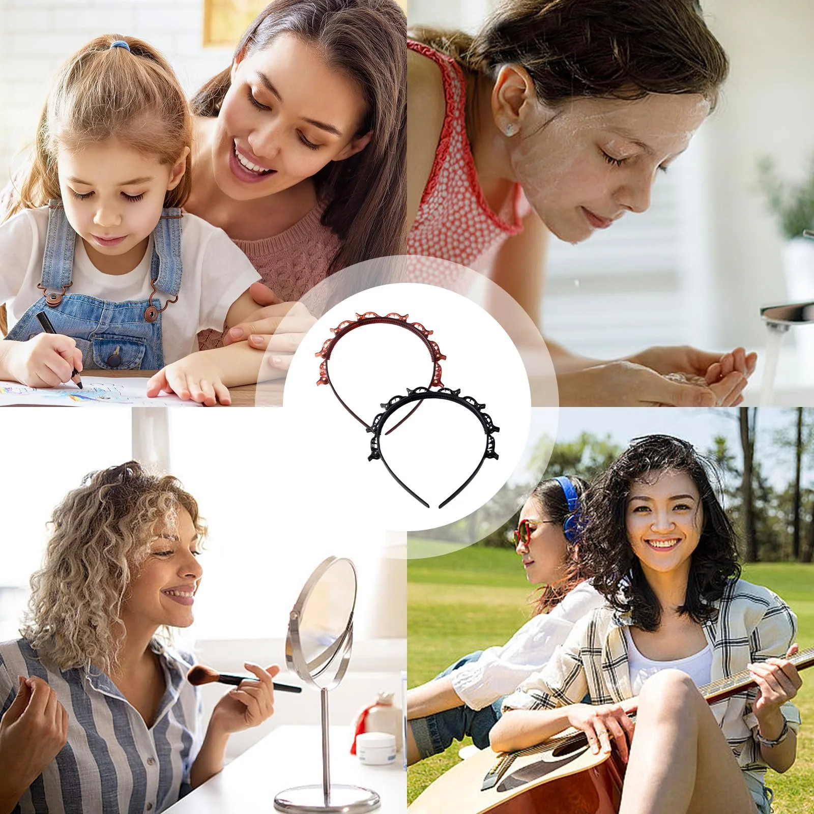 Набор из 2 обручей на голову с зажимами., фото №7