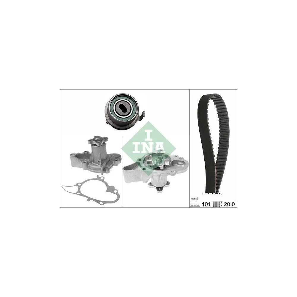 Водяной насос + комплект ремня ГРМ Schaeffler INA 530 0355 31 для HYUNDAI KIA, фото №1