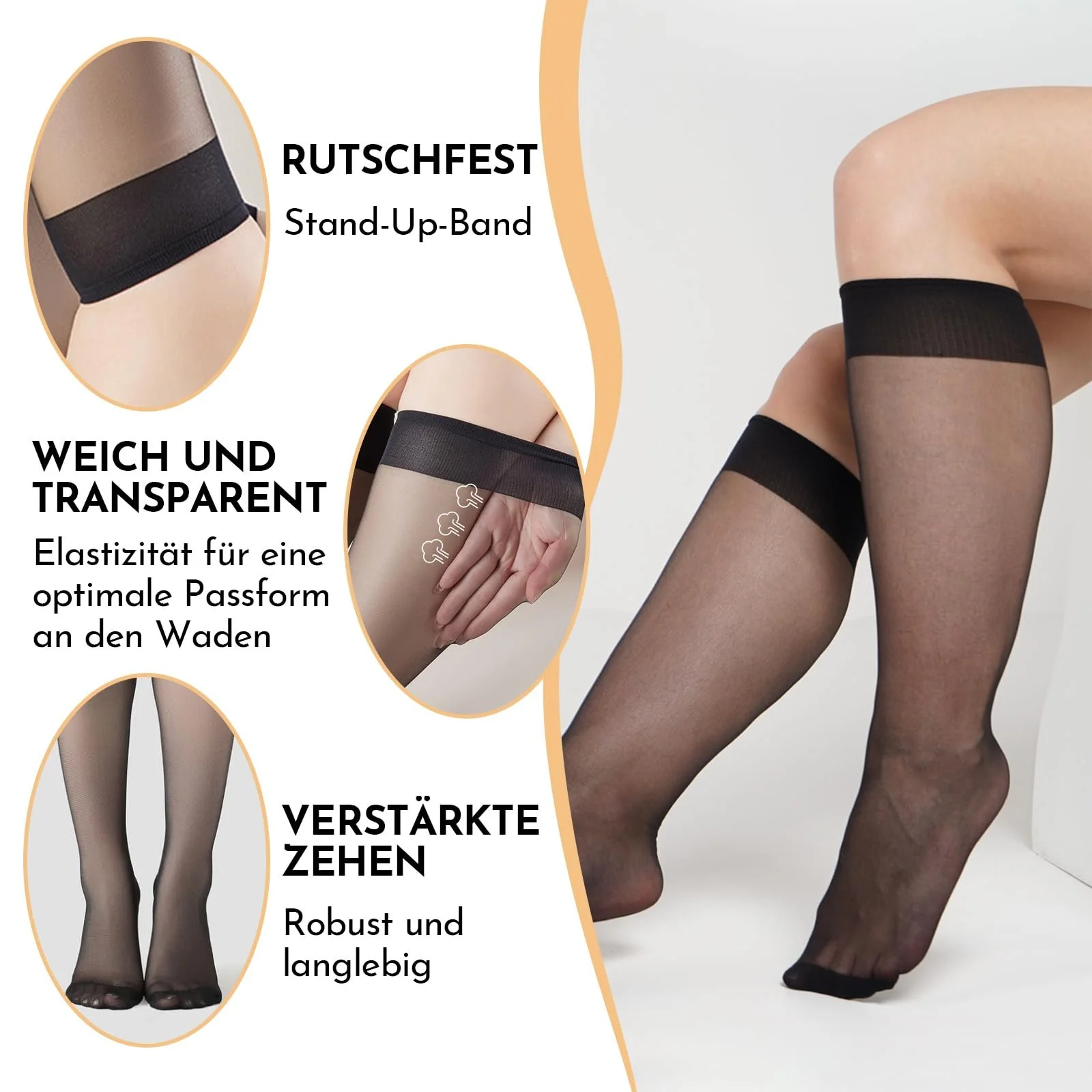 Шкарпетки до коліна жіночі, 10 пар, фото №6