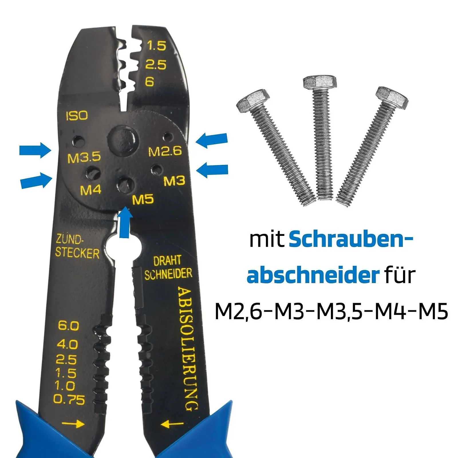Клещи для кабельных наконечников SW-Stahl для неизолированных наконечников 42501l, фото №4