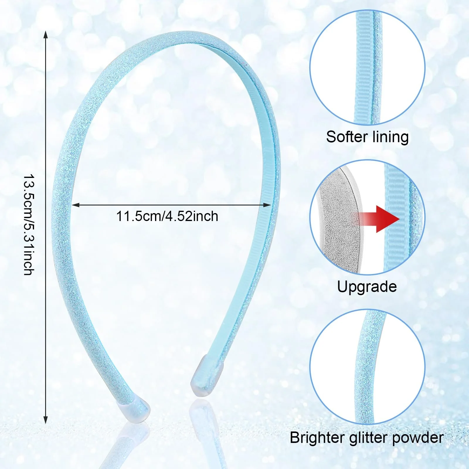 Набор Обручей для Волос Блестящие, фото №2
