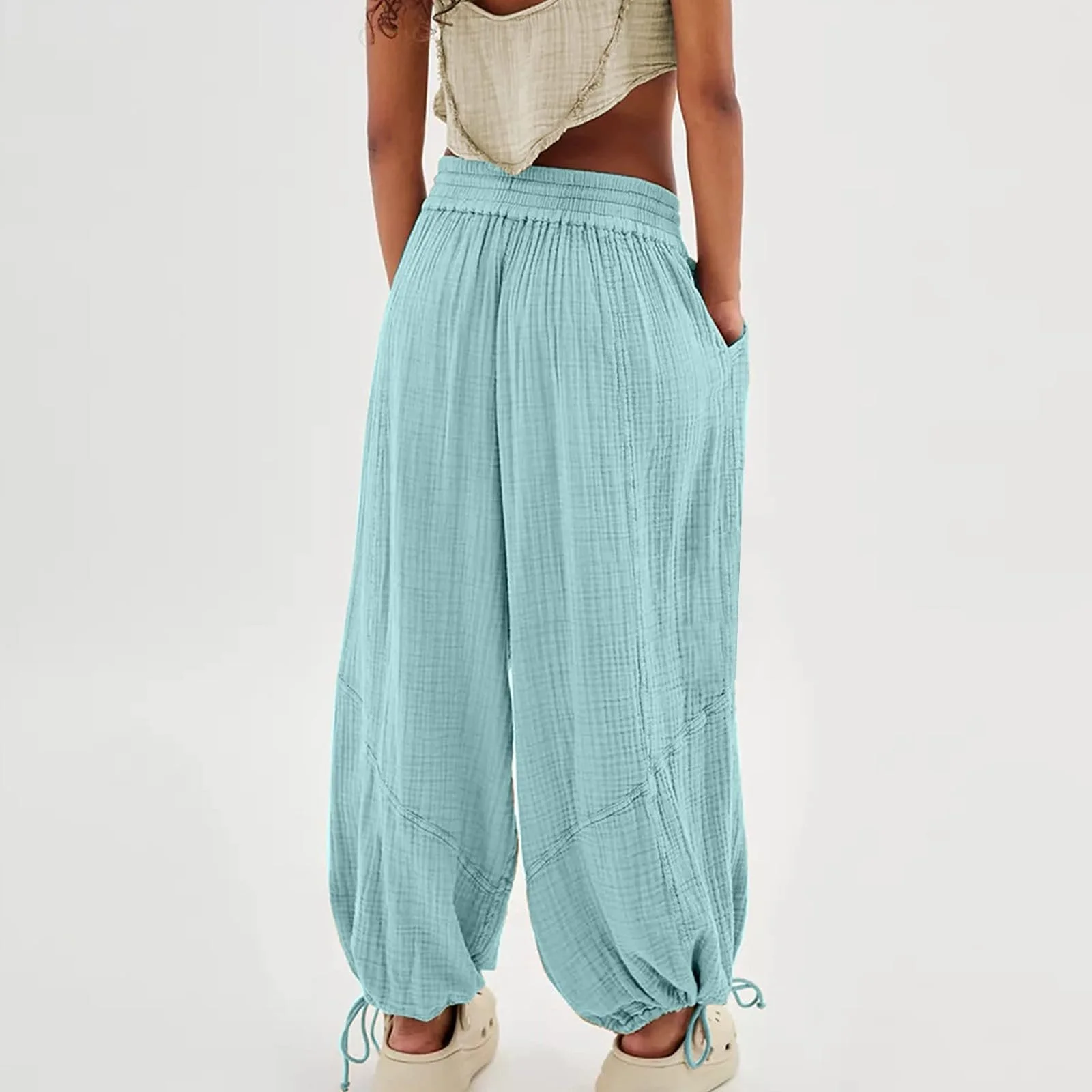 Штаны гаремные CCOOfhhc Женские Летние XXL Вискоза, фото №4 Штаны гаремные CCOOfhhc Женские Летние XXL Вискоза, фото №4