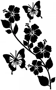 Наклейка на стіну Samunshi Short 19 x 30 см чорна - Фото 1