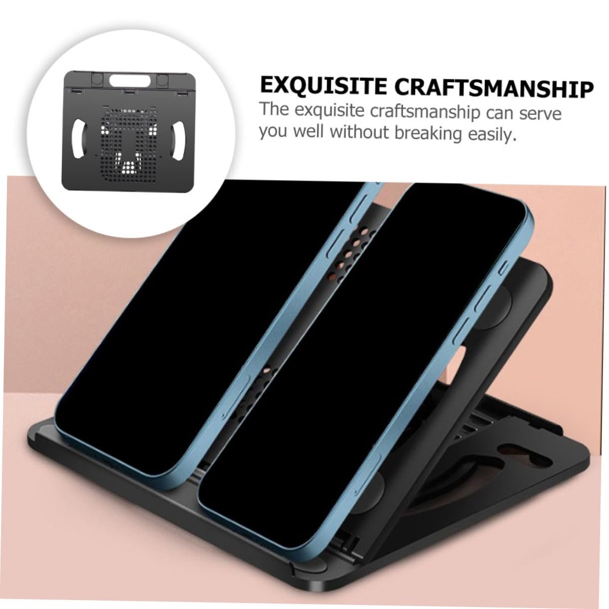 Підставка для ноутбука Yardenfun складана з відділенням Регулювання висоти, вентильована підставка для ноутбука Міцна і регульована, фото №4