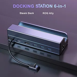 Док-станція Daguaika 6в1 90W для Steam Deck/ROG (HDMI 4K/ Ethernet/ 3хUSB 3.0/ USB-C90W) synthetic.ua - Фото 1