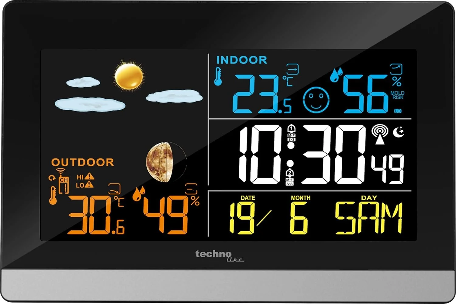 Метеостанция Techno Line WS6455 Черный, фото №1