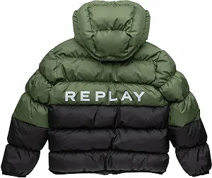 Куртка Replay для мальчиков стеганая с капюшоном synthetic.ua - Фото 1