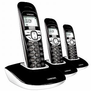 Стаціонарний безпровідний телефон Logicom Soly 350 Trio Noir Dect Чорний - Фото 1