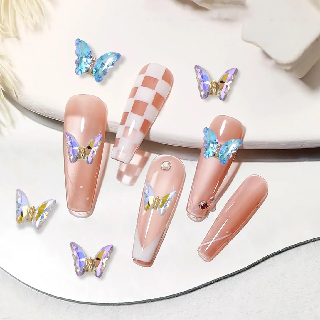 3D Блискучі метелики Стрази Акрилові прозорі, фото №4