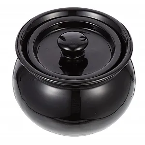 Каструля-кокотниця OUNONA Глиняна керамічна 500 мл з кришкою Індукційна - Фото 1