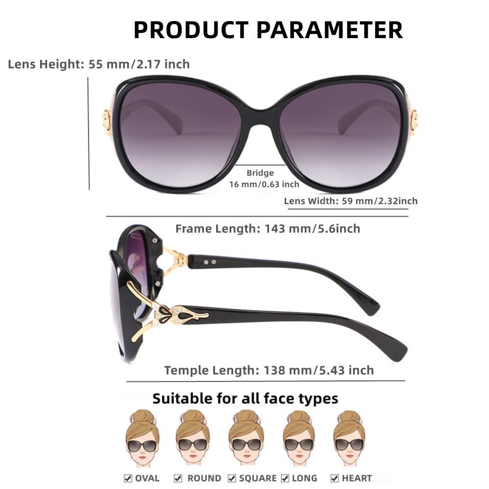 Поляризовані сонцезахисні окуляри жіночі LNTICB Великі UV400 protection Classic Trendy, фото №6