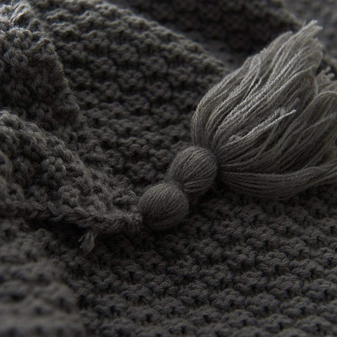 Вязаное одеяло AUSTINCIAGA Плед для дивана Кровать Скатерть Покрывало на кровать Скандинавское теплое мягкое бахрома Ручная работа Пляж Пикник Все сезоны Серый, 70x100 см, фото №3 Вязаное одеяло AUSTINCIAGA Плед для дивана Кровать Скатерть Покрывало на кровать Скандинавское теплое мягкое бахрома Ручная работа Пляж Пикник Все сезоны Серый, 70x100 см, фото №3