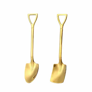 Ложка для кофе Ложка для мороженого Длинная чайная ложка Ложка для эспрессо Креативная ложка для десертов в форме совка для кофе Мороженого Чая (20 штук в упаковке) synthetic.ua - Фото 1