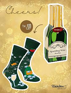 Шкарпетки Rainbow Socks Sparkling Wine Box - для жінок та чоловіків - 1 пара synthetic.ua - Фото 1