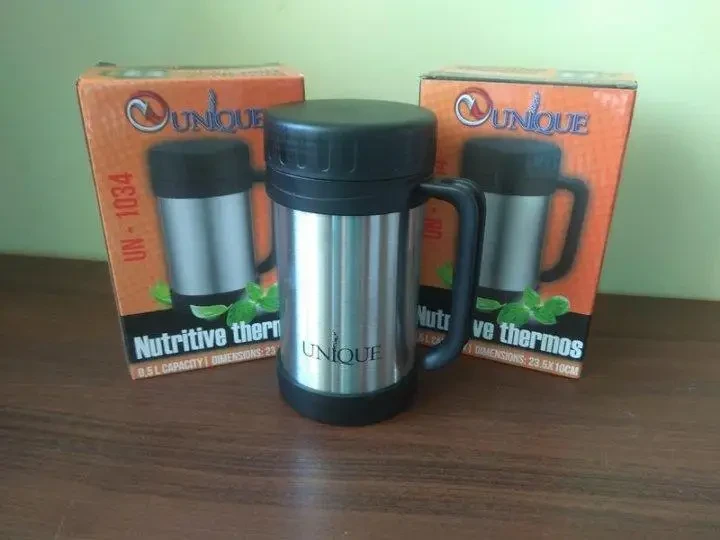 Термос помповой Unique UN-1034 0.50 л для пищевой еды и жидкости, фото №3