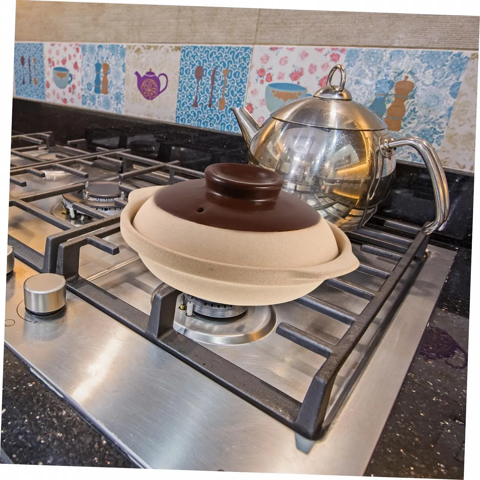 Кастрюля Gatuida Ceramic with Lid Two Handles Gas Hob Energy-Saving, фото №5