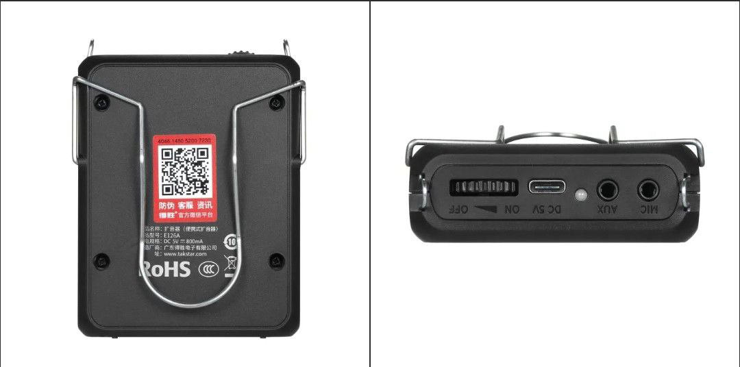 Мегафон усилитель голоса для экскурсовода Takstar Е126A с микрофоном, фото №2