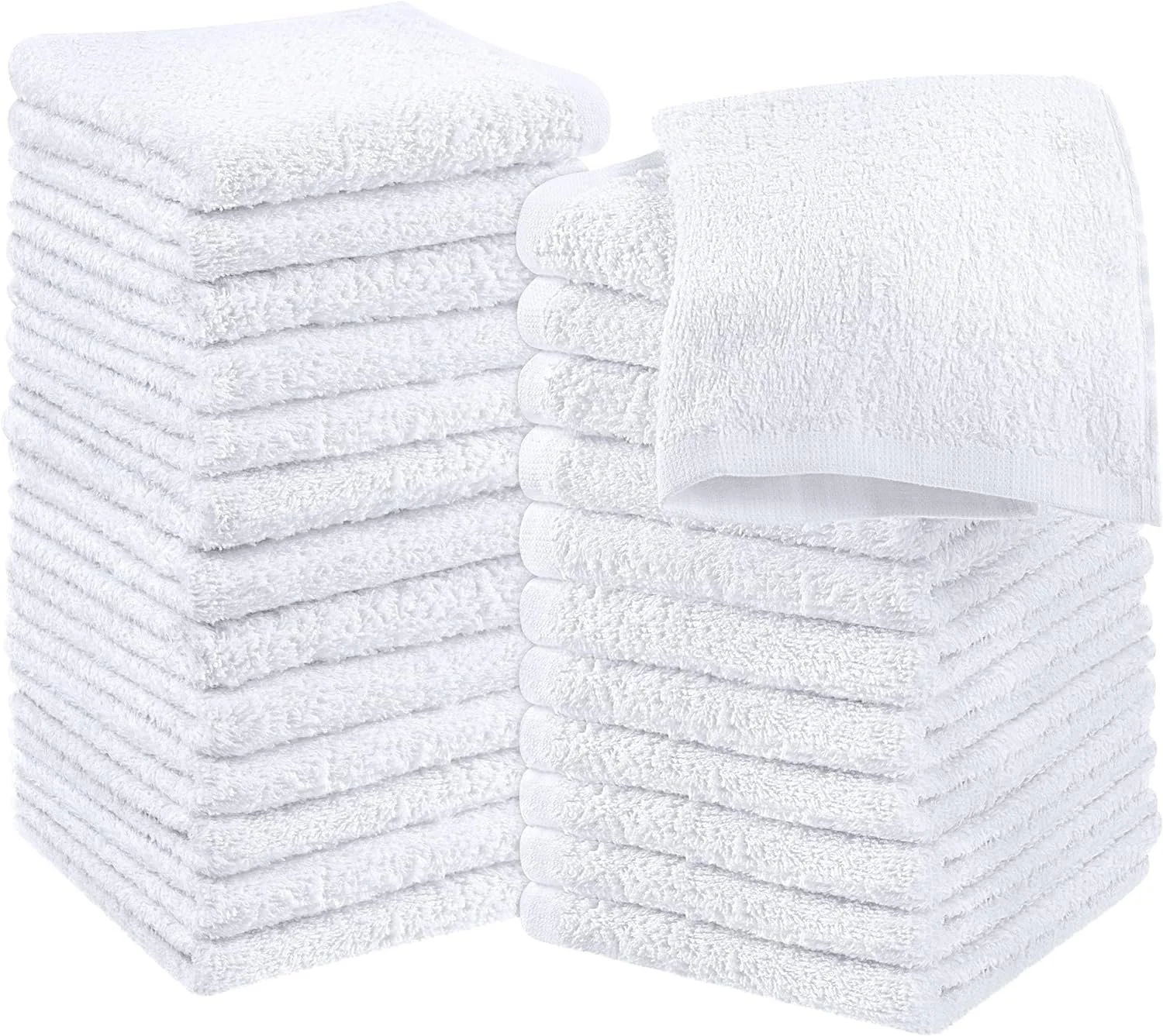 Набір рушників для обличчя Utopia Towels 30 x 30 см 100% бавовна 24 шт. White, фото №1