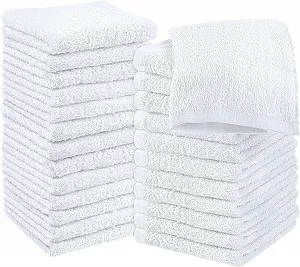 Набір рушників для обличчя Utopia Towels 30 x 30 см 100% бавовна 24 шт. White - Фото 1