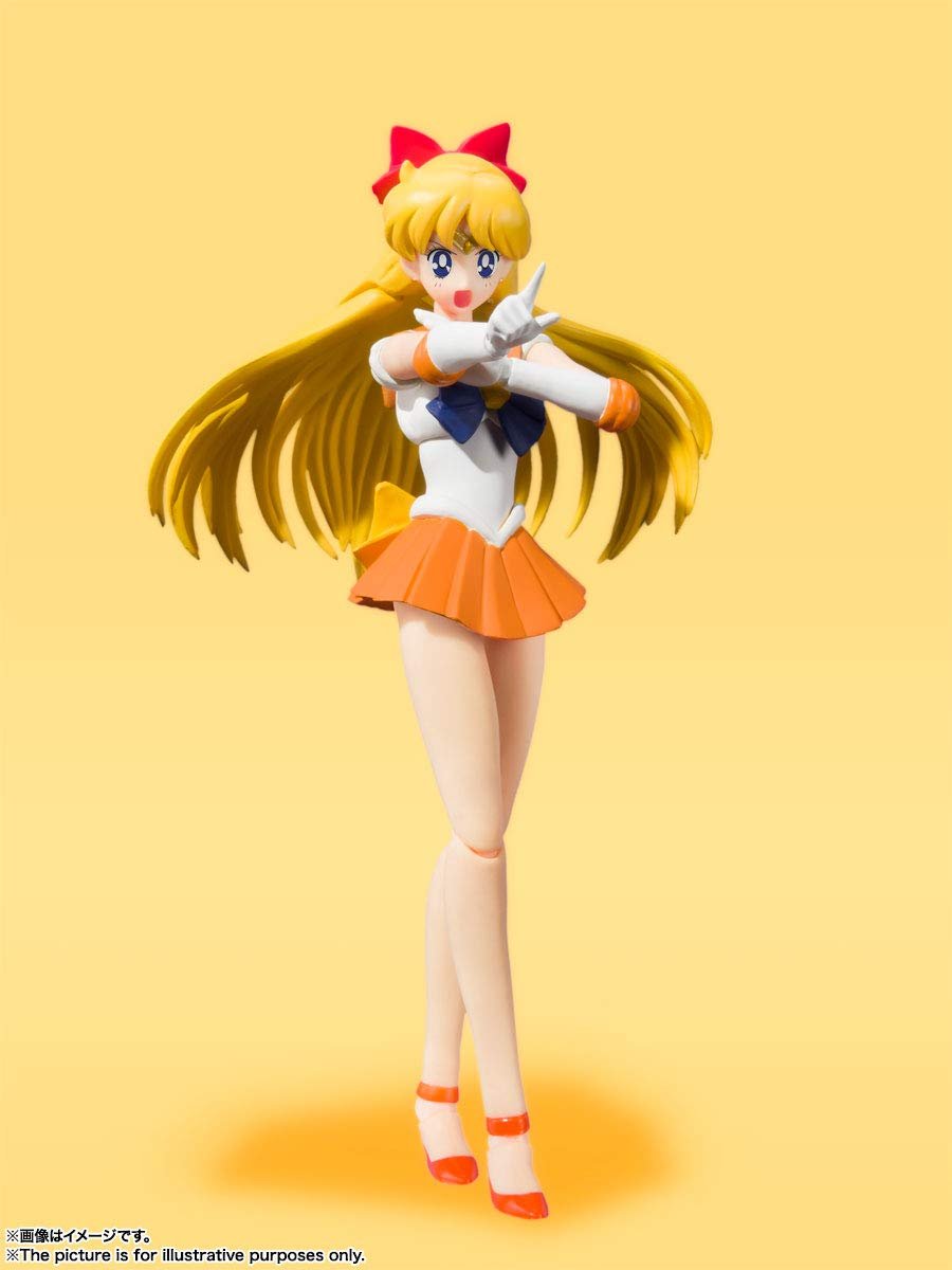 Фигурка Bandai S.H. Figuarts Sailor Moon Sailor Venus Animation Colour Edition Artemis 14 см, фото №2