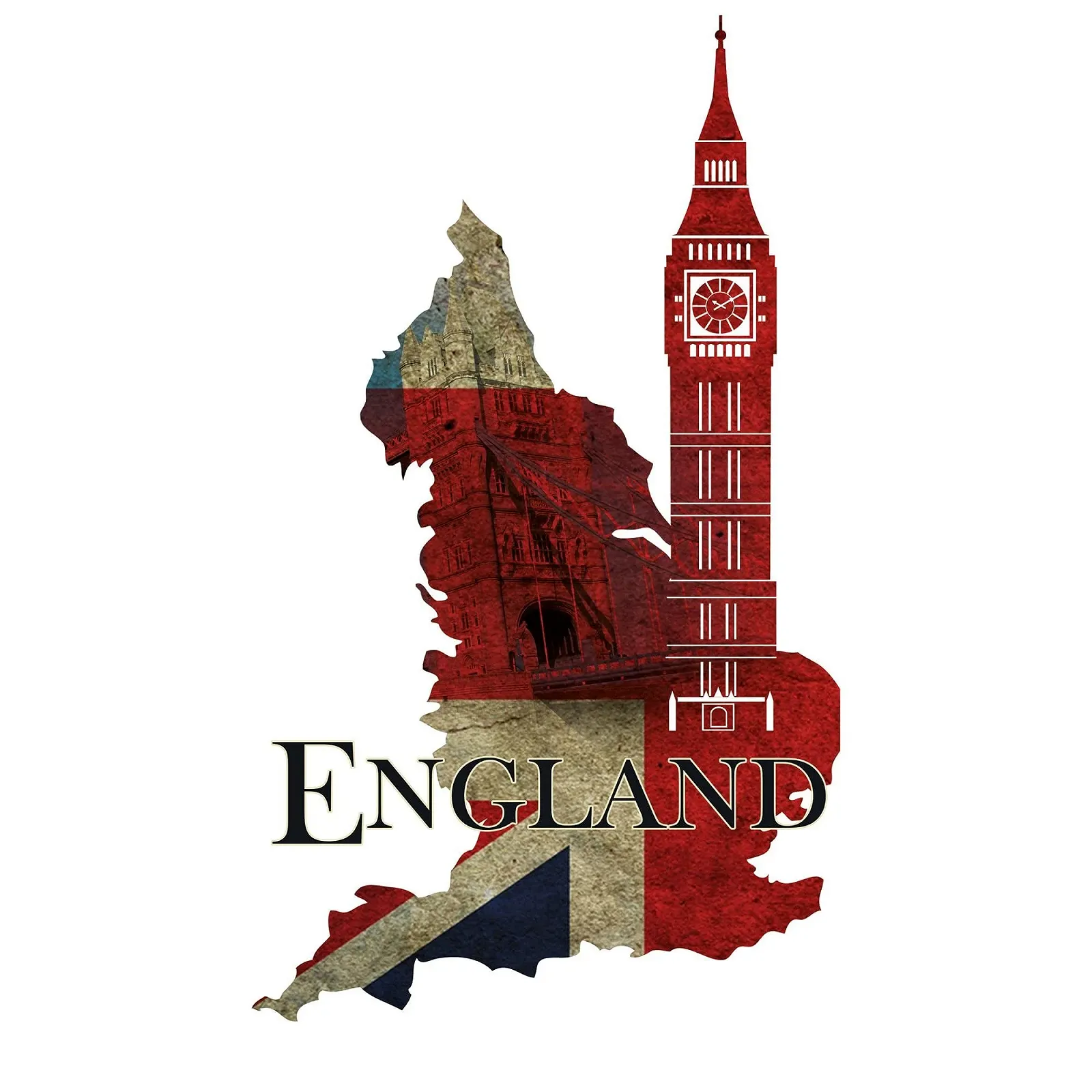 Наклейка на стену GRAZDesign England London Flag 3D 97 x 57 см, фото №1