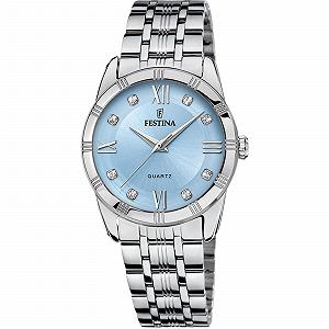 Часы Festina Mademoiselle F16940/E Серебристо-голубой Классический - Фото 1