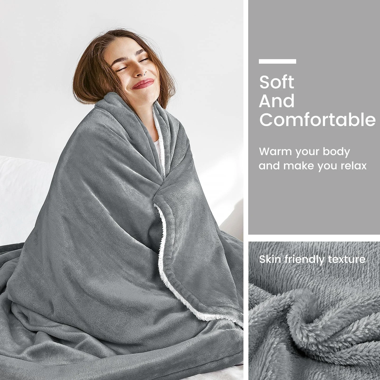 Электрическое одеяло LeaderPro 180 x 160 см, Коричневый, фото №2 Электрическое одеяло LeaderPro 180 x 160 см, Коричневый, фото №2