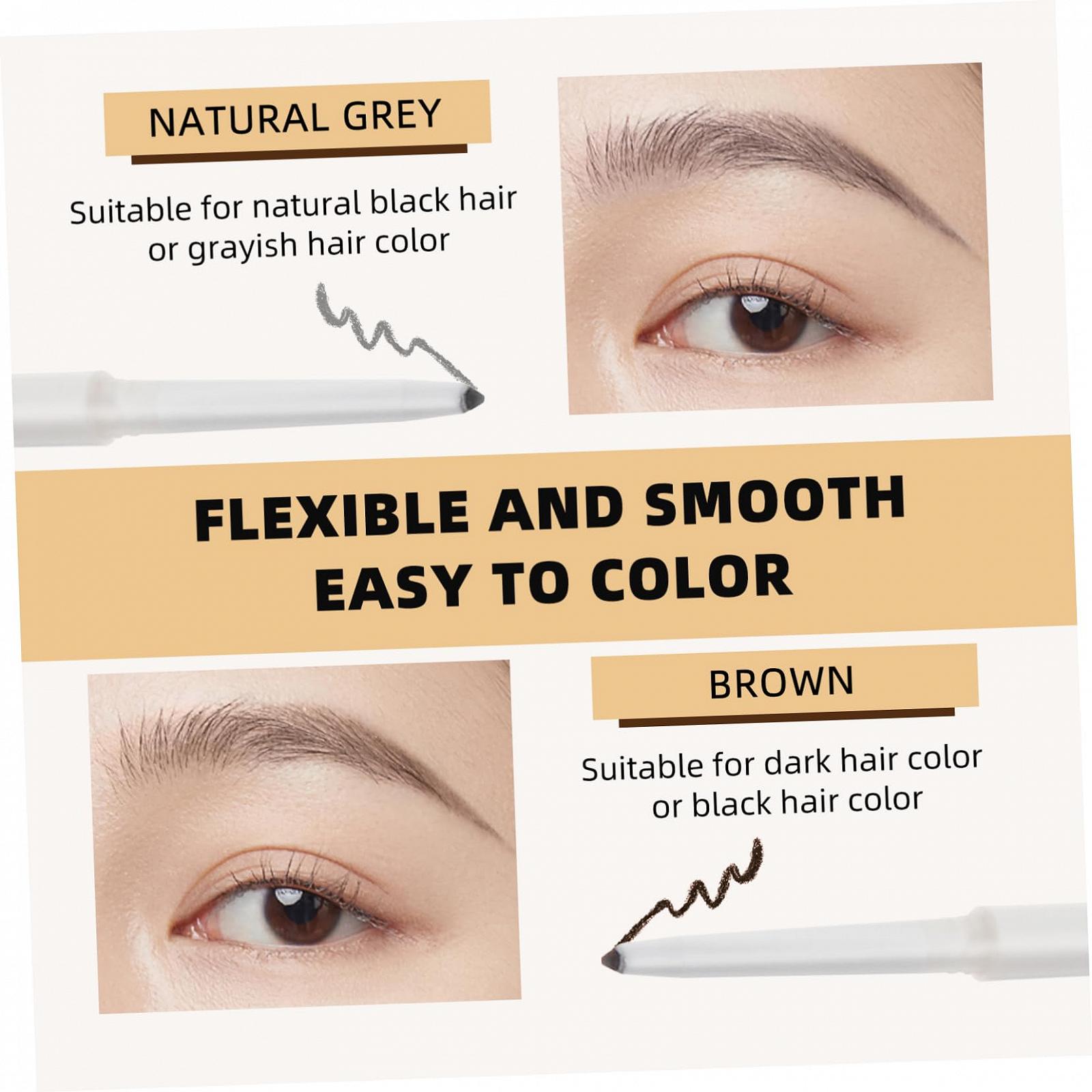 Набір Minkissy Double-Headed Waterproof Eyebrow Pencils Grey 2 шт., фото №4