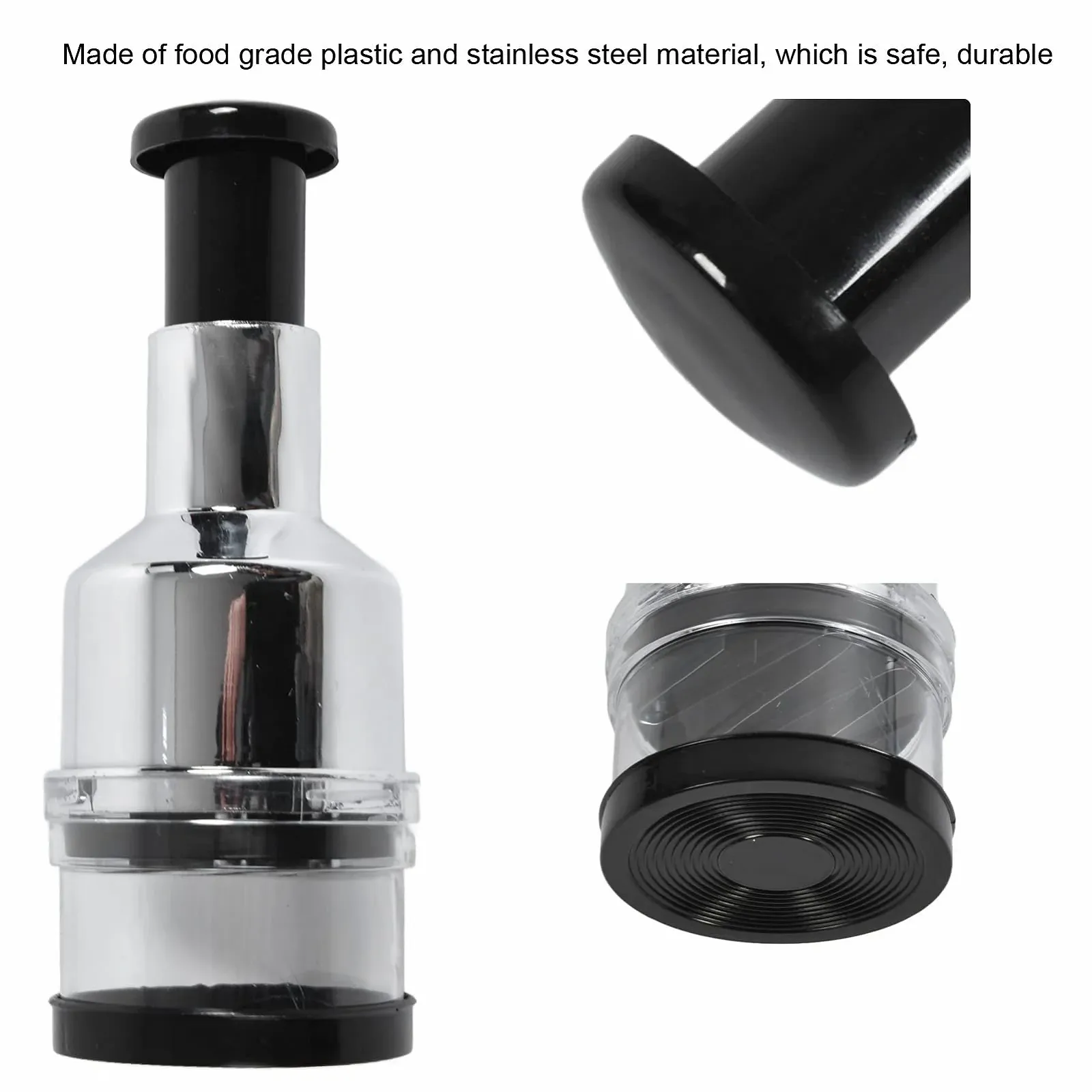 Ручний подрібнювач для овочів (прес для цибулі) з нержавіючої сталі для дому та кухні, фото №9