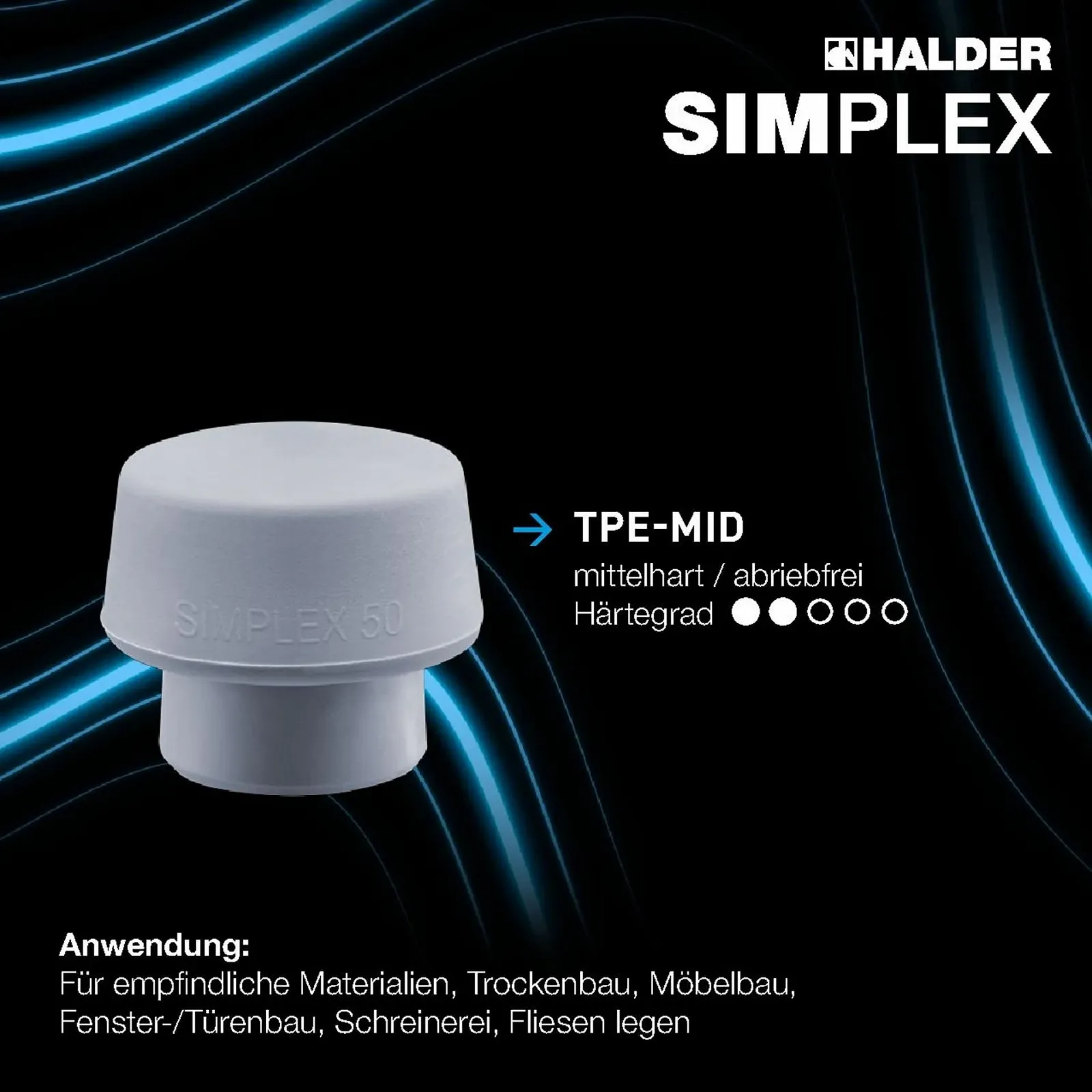 М'який молоток Simplex 3003.051 TPE-mid 50 мм, фото №3