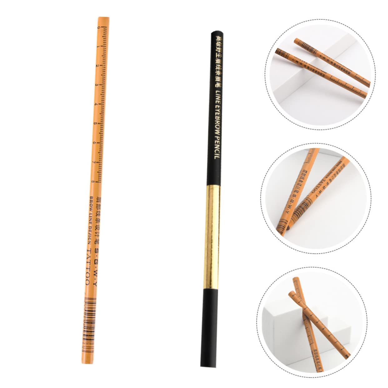 Косметичний олівець для брів HONMEET Eyebrow Pencil Pens Brown Lady Wooden, фото №5