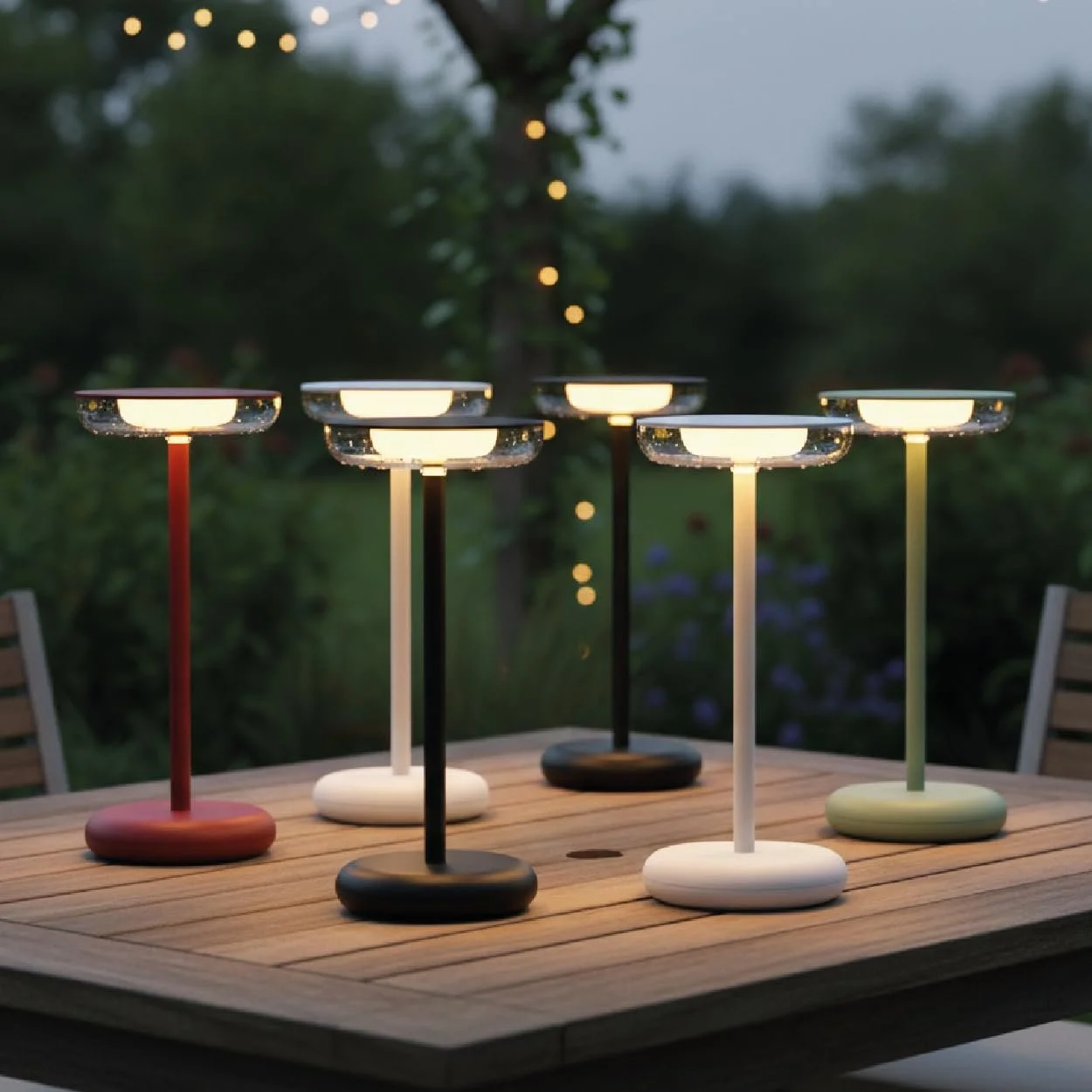 Настільна лампа Mykonos LED акумуляторна IP44 Сенсорна Зелена, фото №5