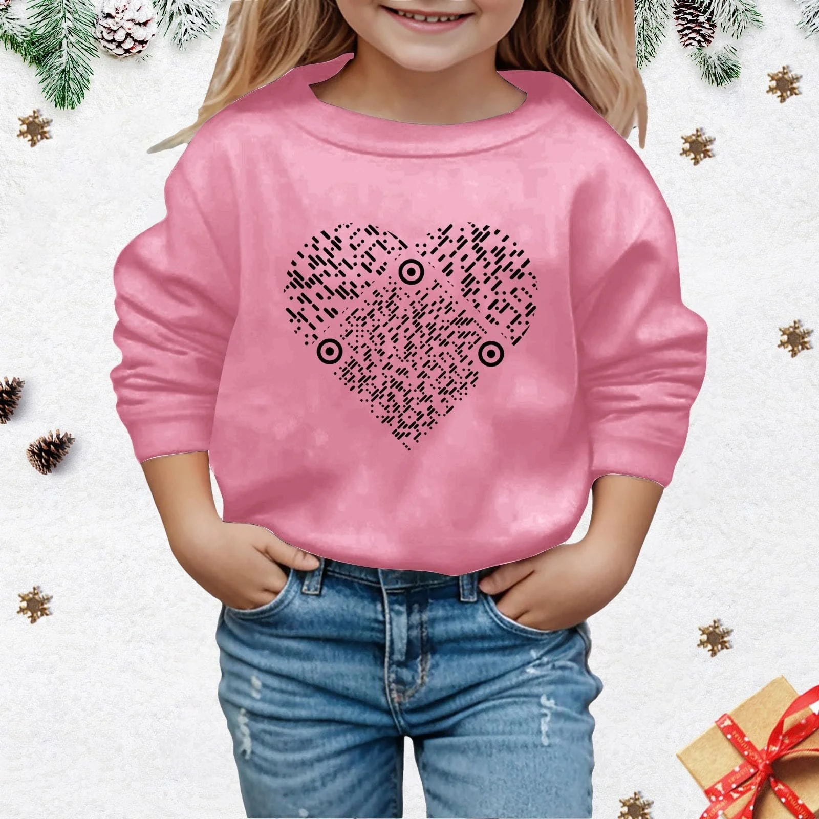 Дитячий різдвяний Світшот з довгими рукавами, фото №3