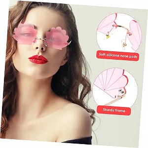 Сонцезахисні окуляри Holibanna PC Без оправи Візерунок мушлі Різні кольори synthetic.ua - Фото 1