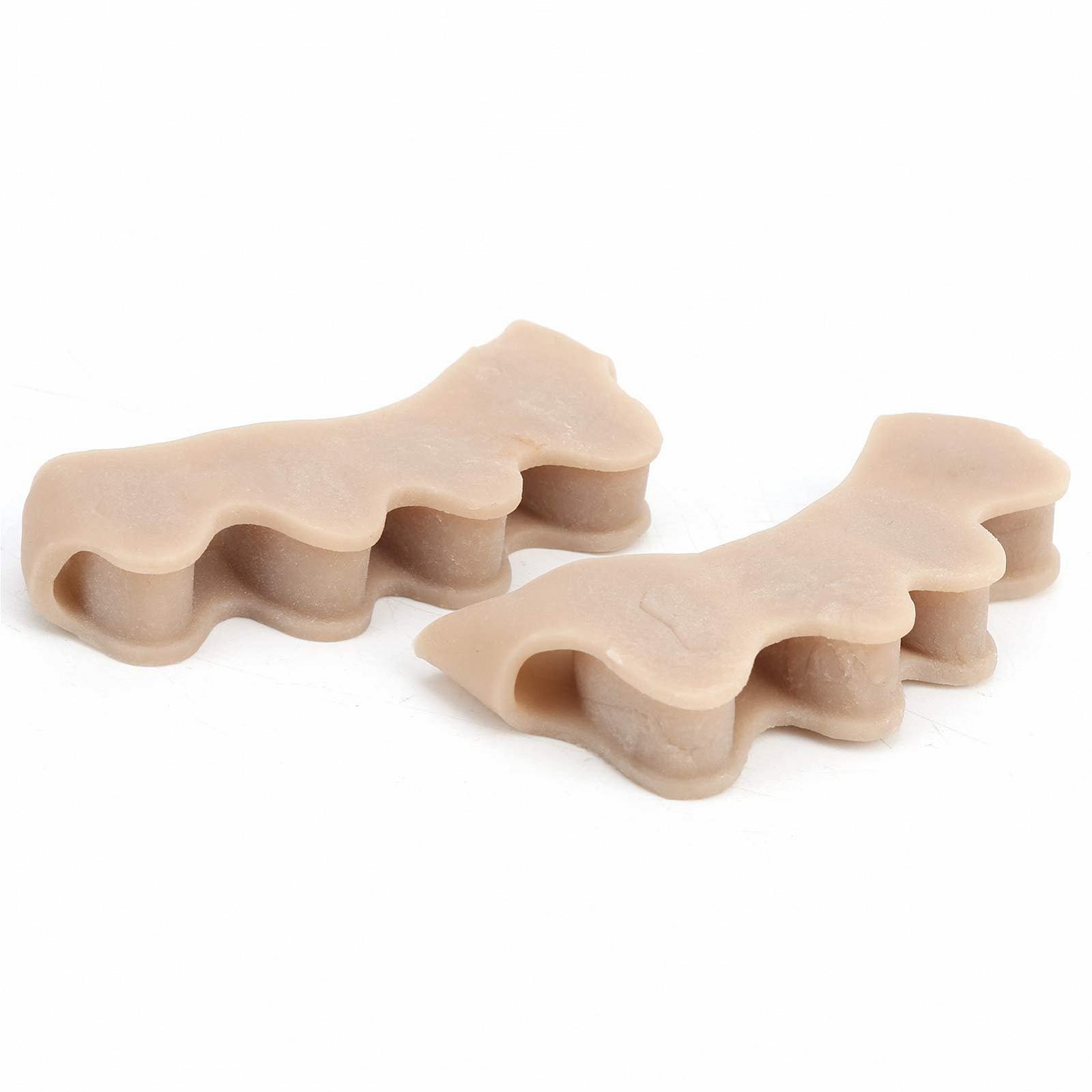 Корректор большого пальца стопы EVTSCAN Hallux Valgus Силиконовый разделитель для пальцев ног для облегчения боли и выравнивания пальцев, телесный цвет, 2 шт. в упаковке, фото №9