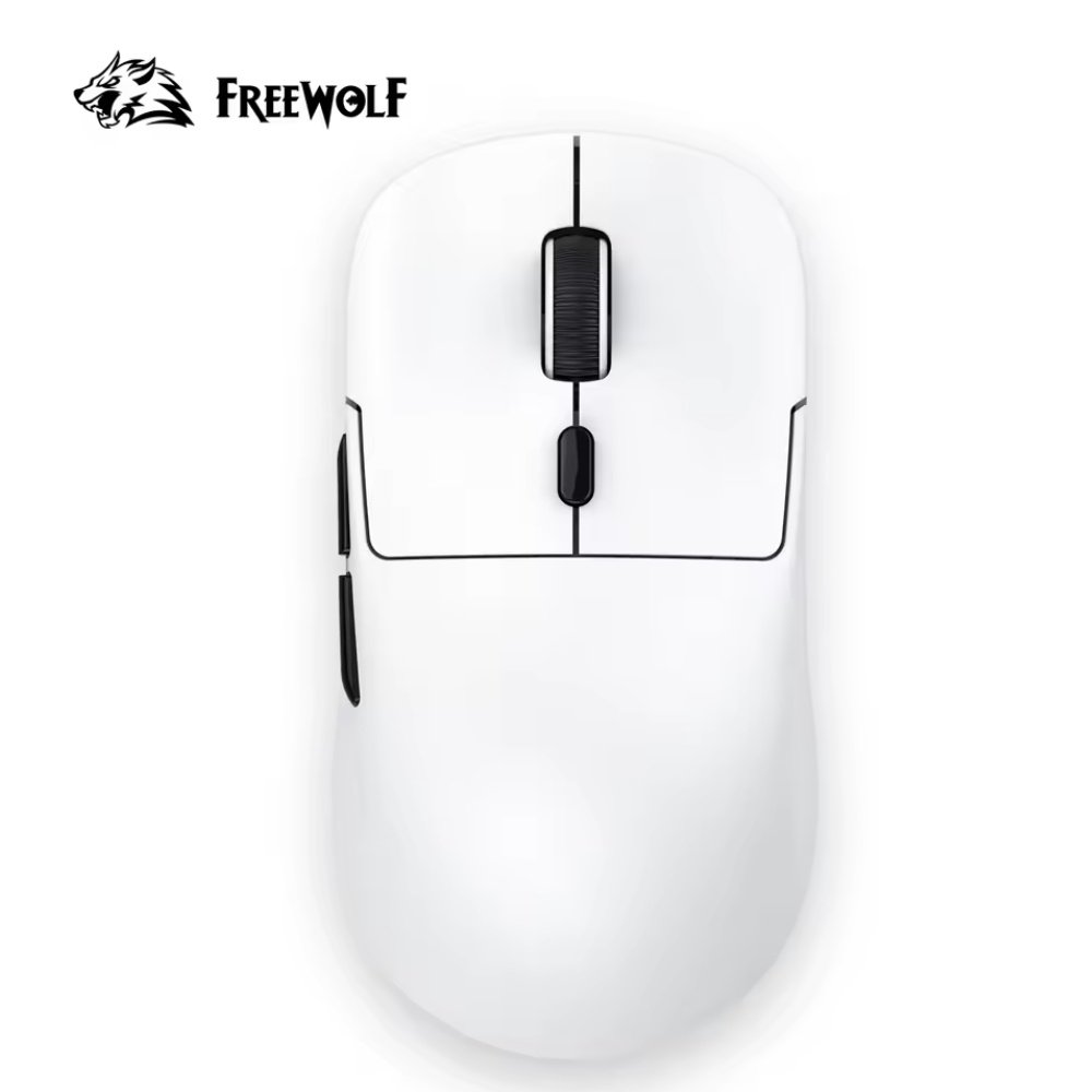 Миша FreeWolf A6 White 24000DPI PAM3311 1000Hz 59г, фото №1