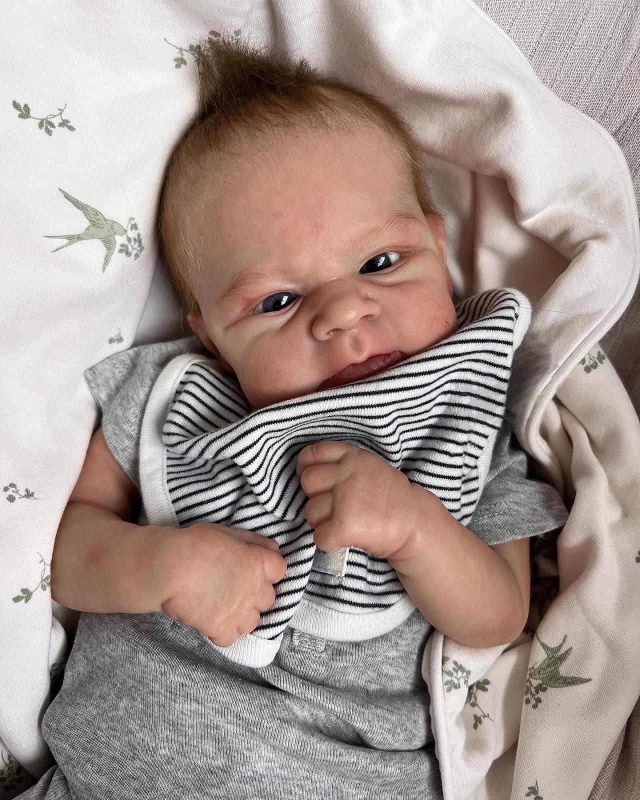 Кукла Anano Reborn Baby Boy 17 Дюймов Силиконовая Кукла Реалистичная Младшая Кукла Elijah с Набором Подарков, фото №3