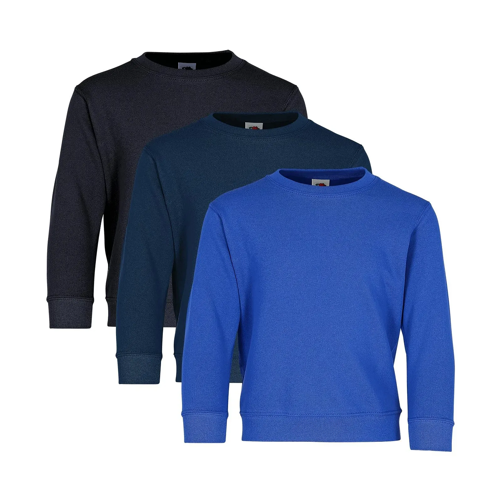 Комплект дитячих класичних світшотів Fruit of the Loom, 3 шт., фото №1