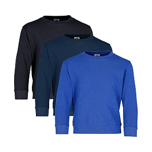 Комплект детских классических свитшотов Fruit of the Loom, 3 шт. + Текстильная тканевая сумка, 24 - Разные цвета - Фото 1