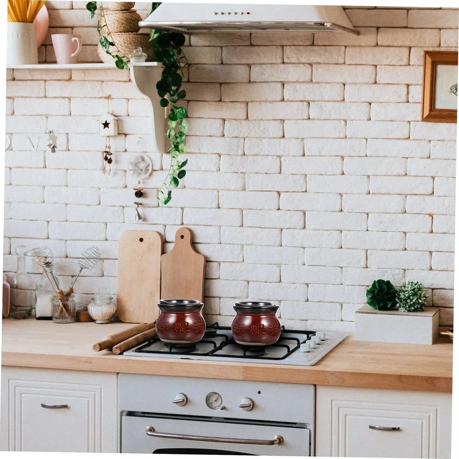 Набір горщиків керамічних 2 шт. термостійкі з ручками, фото №2