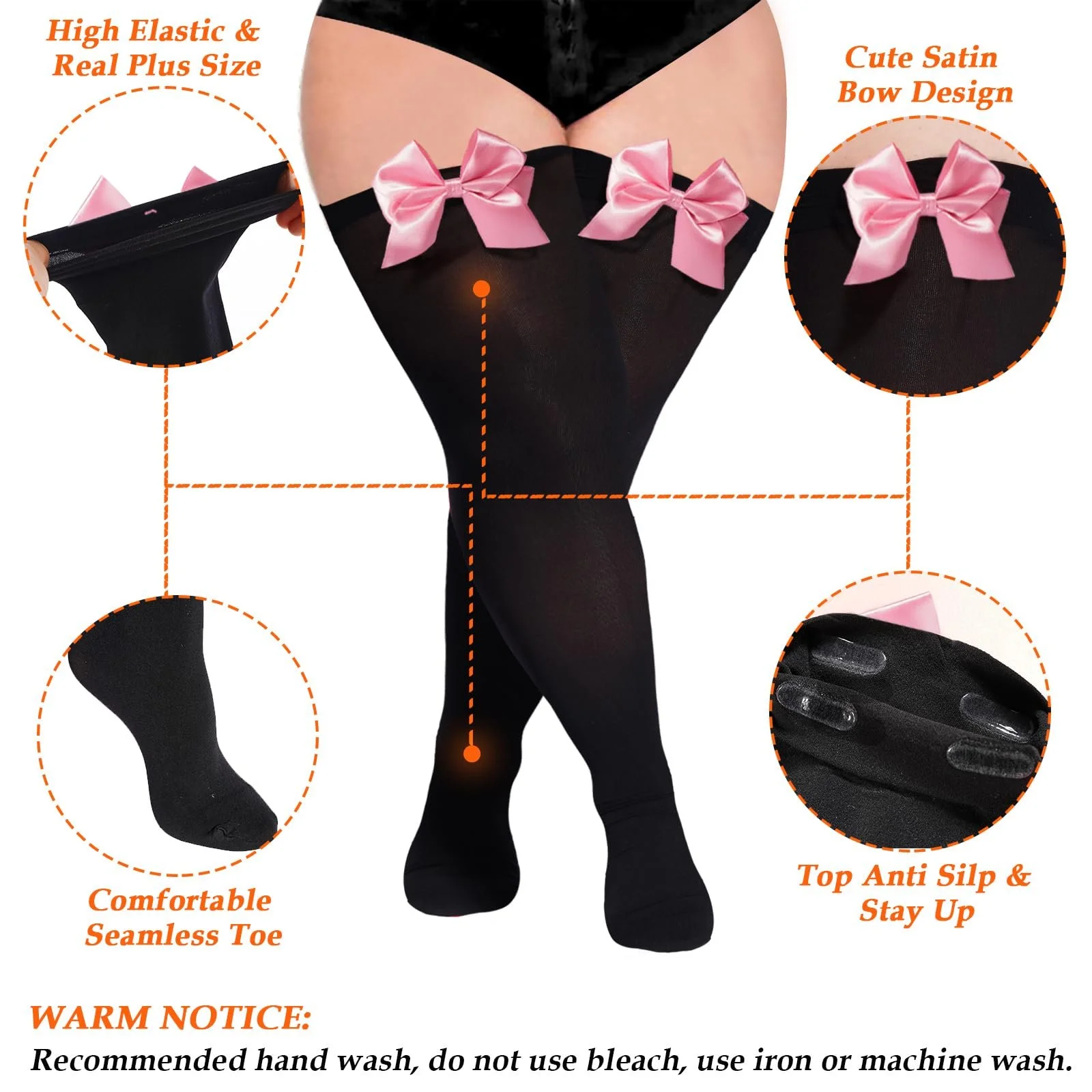 Шкарпетки Moon Wood з бантом для жінок, 3 пари, фото №2