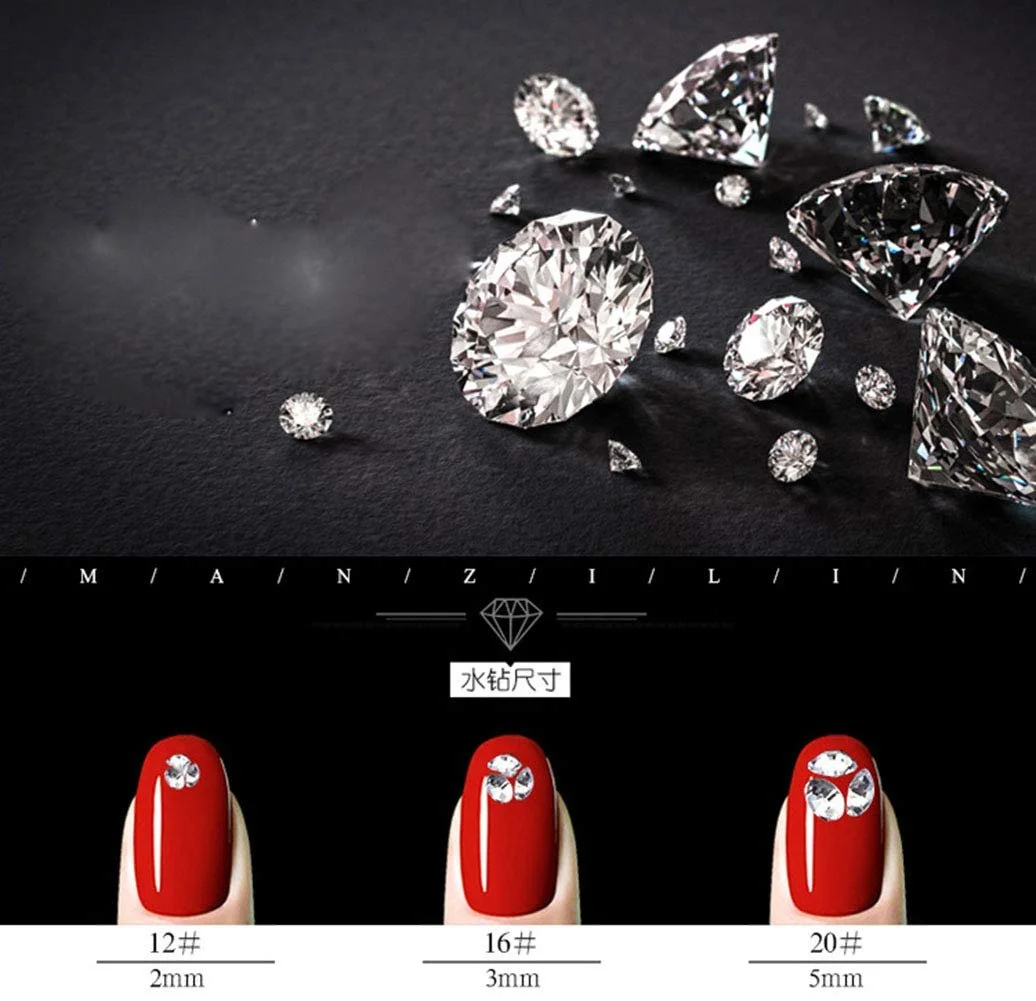 Кристальные стразы для ногтей с заостренной задней частью разных цветов 360 шт., фото №3 Кристальные стразы для ногтей с заостренной задней частью разных цветов 360 шт., фото №3