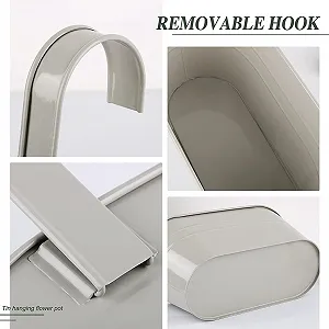 Подвесные горшки KAHEIGN 4 шт металлические 27.5 cm 4 цвета со съемными крючками synthetic.ua - Фото 1