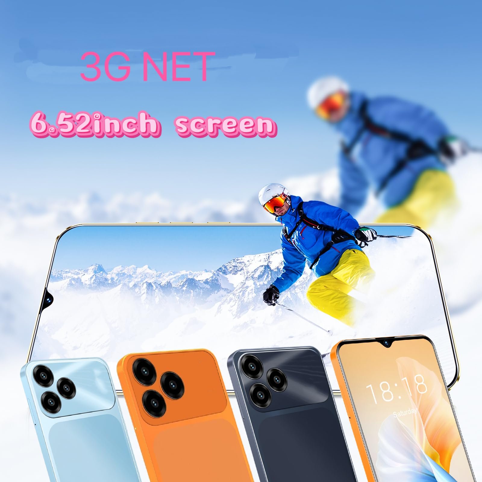 Смартфон Android 6.11" 1GB RAM 16GB ROM 3G WCDMA Dual SIM Blue, фото №7