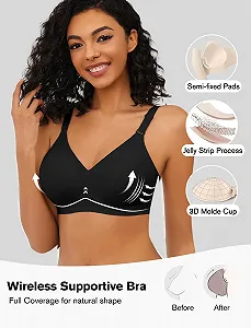 Бесшовный бюстгальтер Avidlove Non-Wired Push-Up Soft Padded V-Neck Bralette synthetic.ua - Фото 1
