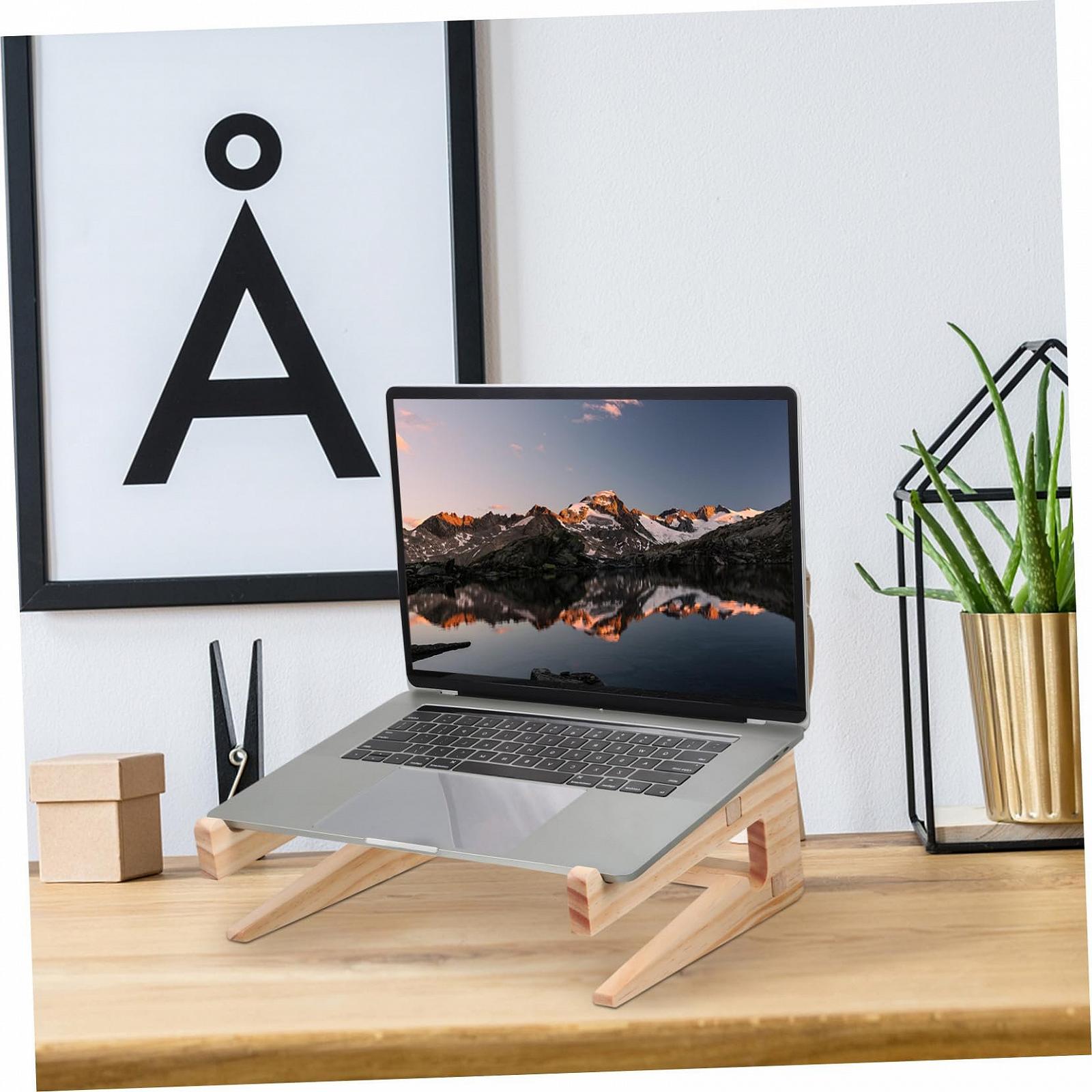 Эргономичная Деревянная Подставка для Ноутбука с Вентиляцией, фото №7