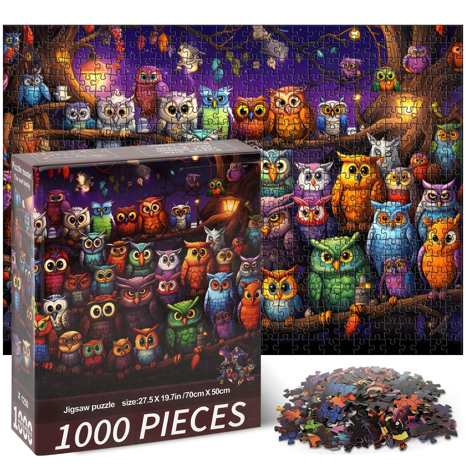 Пазл Vicloon 1000 элементов Owl Themes, фото №1